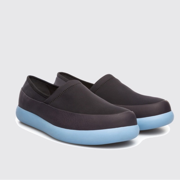 Camper Men's Loafers - Black with Blue Sole - Picture 1 of 6